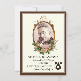 Saint Titus Brandsma Canonization minneshögtid Anteckningskort