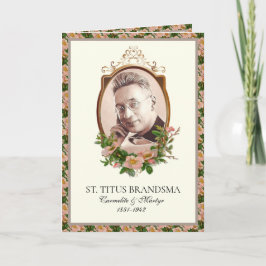 Saint Titus Brandsma Carmelite Saint Religiösa Anteckningskort