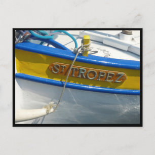 saint tropez-båt vykort