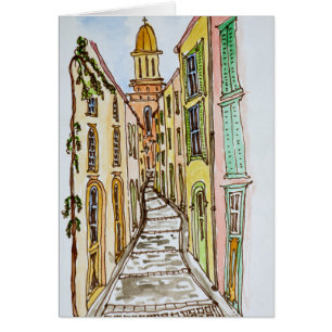 Saint-Tropez byggnader Franska rivieran, Frankri Hälsningskort