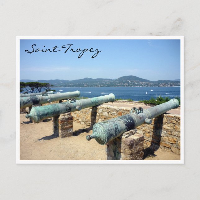 saint tropez citadel cannons vykort (Framsida)