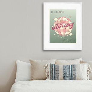 Saint Tropez Frankrike côte d'Azur-dekorationen Poster