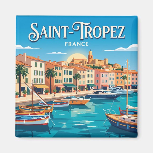 Saint-Tropez Frankrike Magnet (Framsidan)