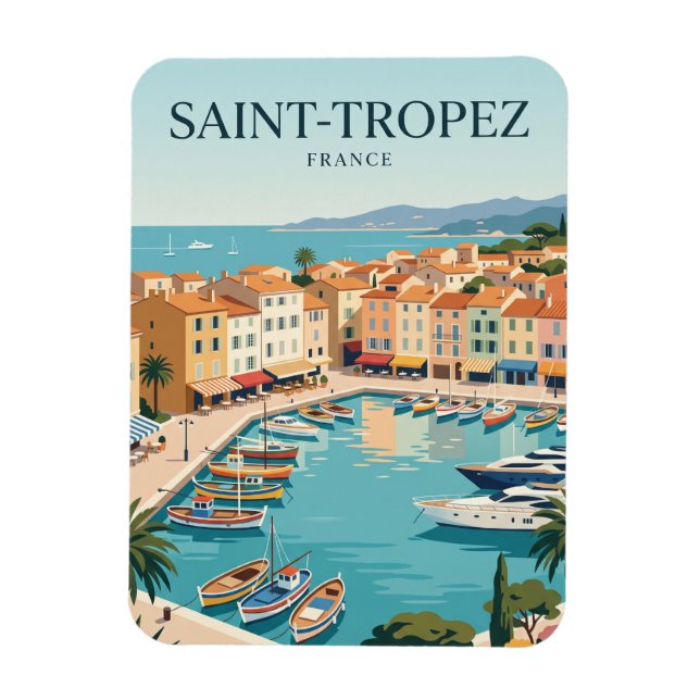 Saint-Tropez Frankrike Magnet (Vertikal)