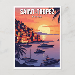 Saint-Tropez Frankrike Resa Vykort