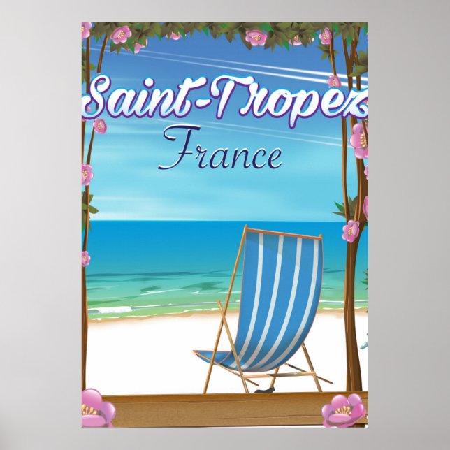 Saint-Tropez Frankrike Resaaffisch Poster (Framsidan)