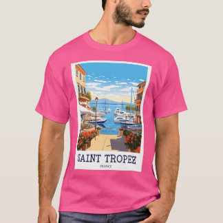 Saint Tropez - Frankrike Travel Print - Tp012 T Shirt