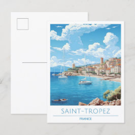 Saint Tropez Frankrike Travel Vykort
