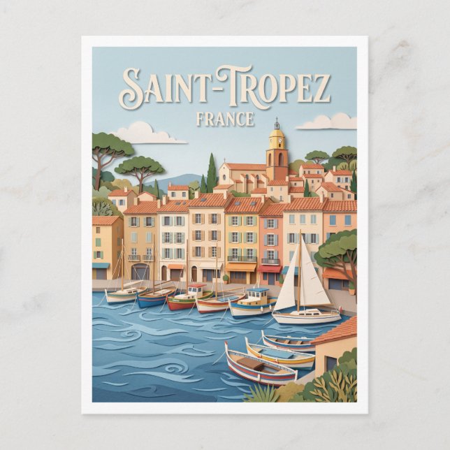 Saint-Tropez Frankrike Vykort (Framsida)