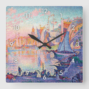 Saint-Tropez hamn, Signac Fyrkantig Klocka