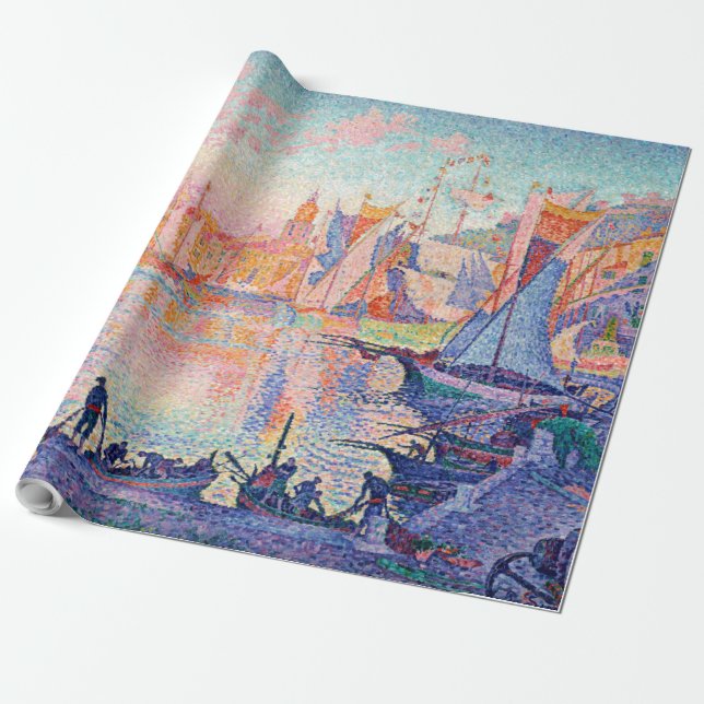 Saint-Tropez hamn, Signac Presentpapper (Utrullad)