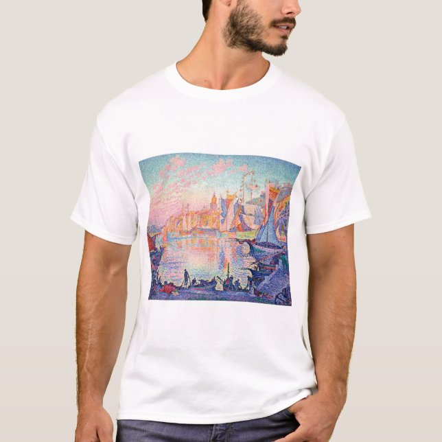 Saint-Tropez hamn, Signac T Shirt (Framsida)