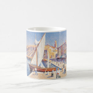 Saint-Tropez hamn (söder om Frankrike) Kaffemugg