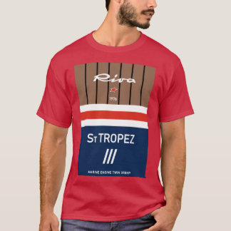 Saint Tropez Riva Aquarama Italien Motorbåt Yachti T Shirt