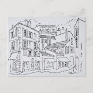 Saint-Tropez shopping Franska rivieran, Frankrik Vykort