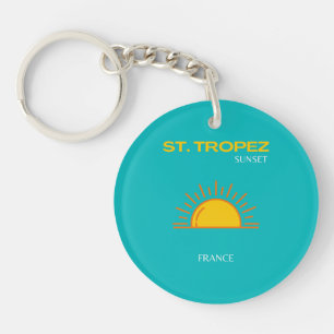 Saint Tropez, Sunset, Travel Art, Turquise