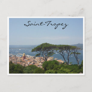 saint tropez träd vy vykort