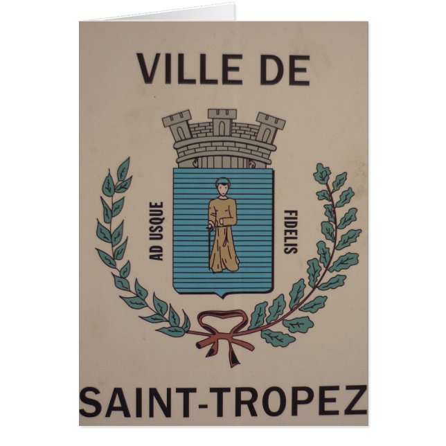 saint tropez ville hälsningskort (Framsidan)