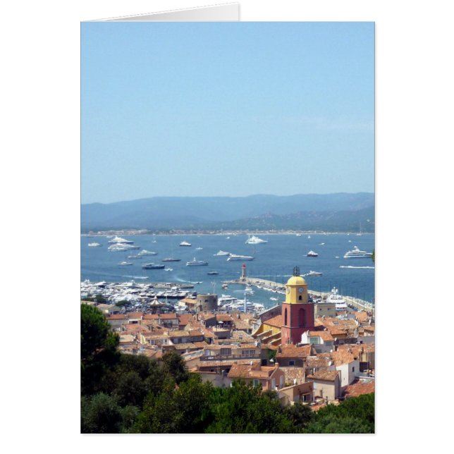 saint tropez vista himmel hälsningskort (Framsidan)
