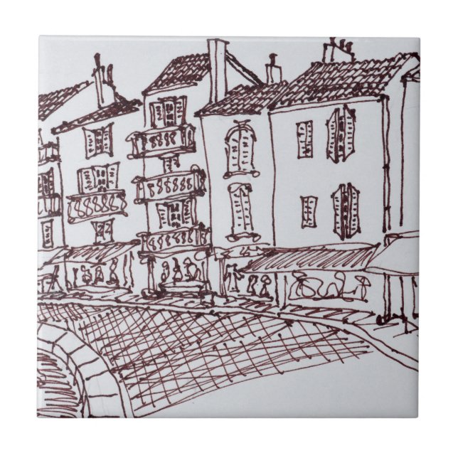 Saint-Tropez Waterfront| Saint-Tropez, Frankrike Kakelplatta (Framsidan)