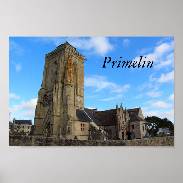 Saint Tugen chapel i Primelin Poster (Framsidan)