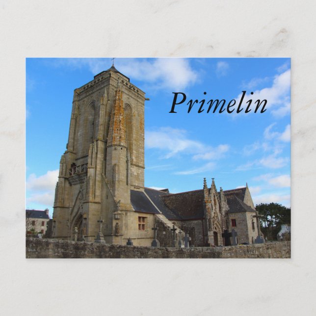 Saint Tugen chapel i Primelin Vykort (Framsida)