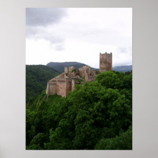 Saint Ulrich Castle, Ribeauvillé. Alsace, Frankrik Poster