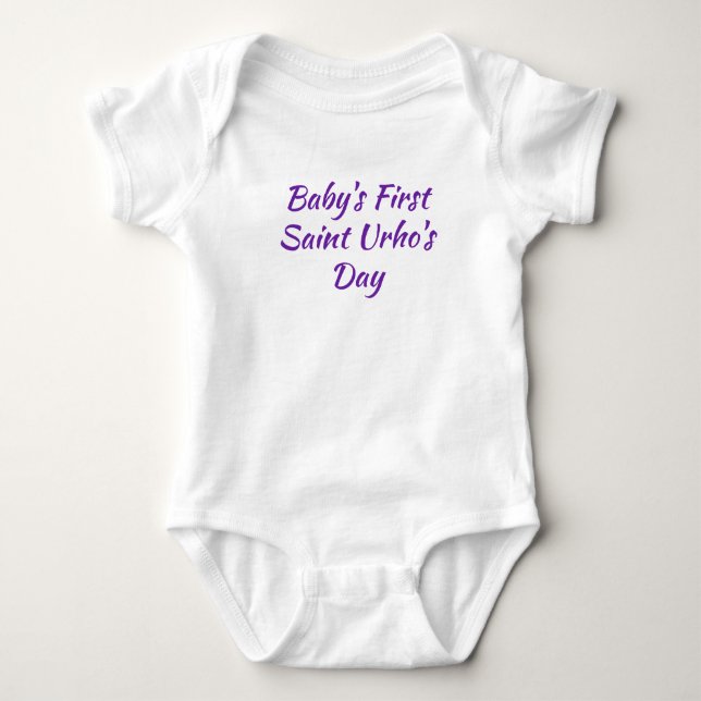 Saint Urhos dag finska Baby One-Biet (vit) T Shirt (Framsida)