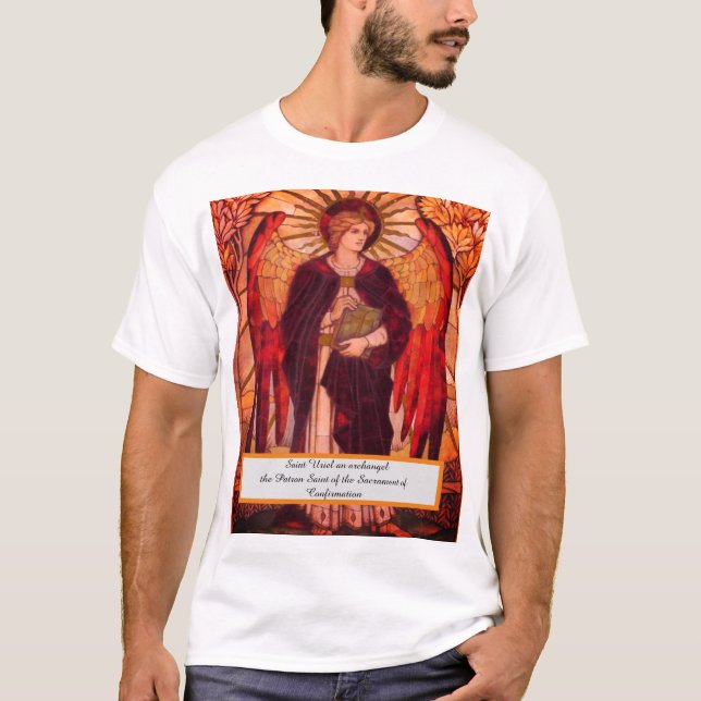 Saint Uriel Archangel T Shirt (Framsida)
