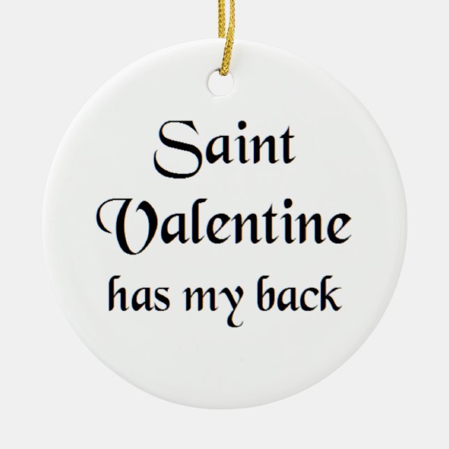 saint valentine kaffemugge julgransprydnad keramik (Framsidan)