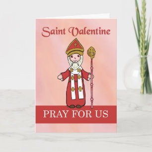 Saint Valentine-katolska Simple Saint på Valentine Kort