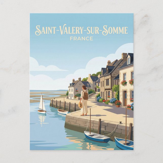 Saint-Valery-sur-Somme Frankrike Vykort (Framsida)