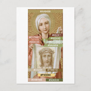 Saint Veronica i Jerusalem (JM 60) Färg Palette Vykort