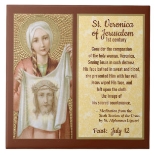 Saint Veronica i Jerusalem (JM 60) Kakelplatta
