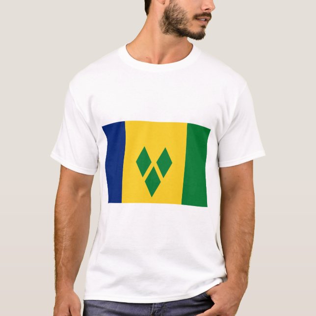 Saint Vicent och Grenadines-Flagga T Shirt (Framsida)