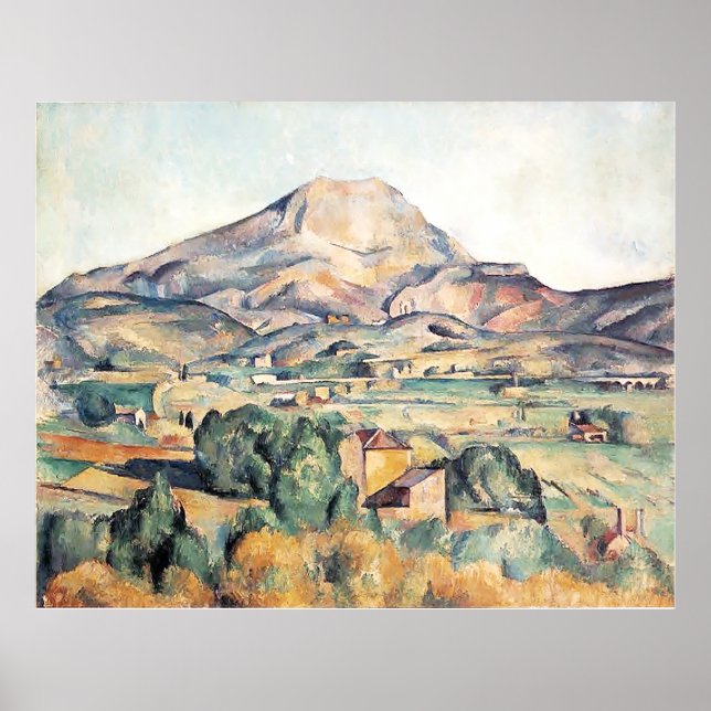 Saint-Victoire Barnes Mountain Paul Cezanne Poster (Framsidan)