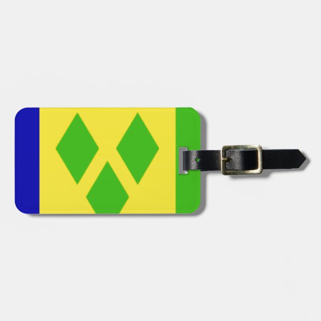 Saint Vincent and The Grenadines flagga Bagagebricka (Horisontell Framsida)