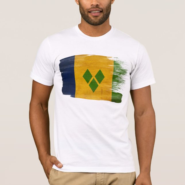 Saint Vincent and The Grenadines flaggaT-tröja Tee (Framsida)