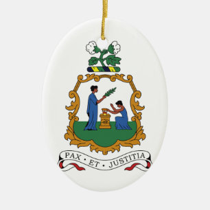 Saint Vincent and The Grenadines vapensköld Julgransprydnad Keramik
