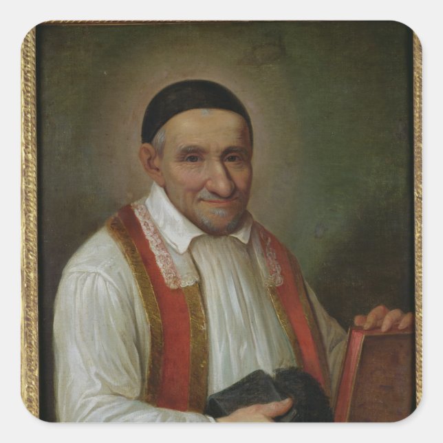 Saint Vincent de Paul 1649 Fyrkantigt Klistermärke (Framsida)