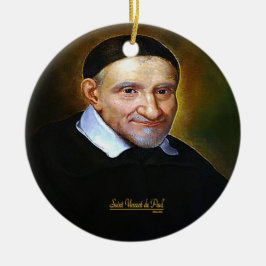 Saint Vincent de Paul Julgransprydnad Keramik