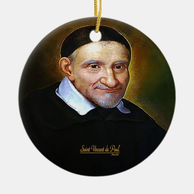 Saint Vincent de Paul Julgransprydnad Keramik (Framsidan)