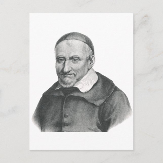 Saint Vincent de Paul Mild Herceghet Art Helg Vykort (Framsida)