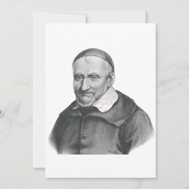 Saint Vincent de Paul Mild Herceghet Art Spara Datumet (Framsida)