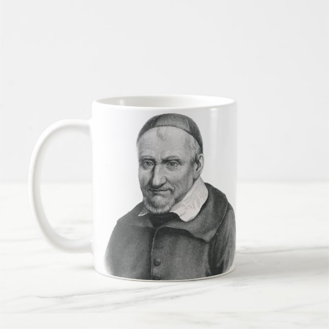 Saint Vincent de Paul Mild Herceghet konst Kaffemugg (Vänster)