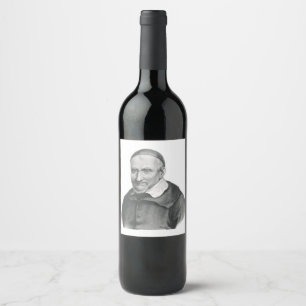 Saint Vincent de Paul Mild Herceghet konst Vinflaska Etikett
