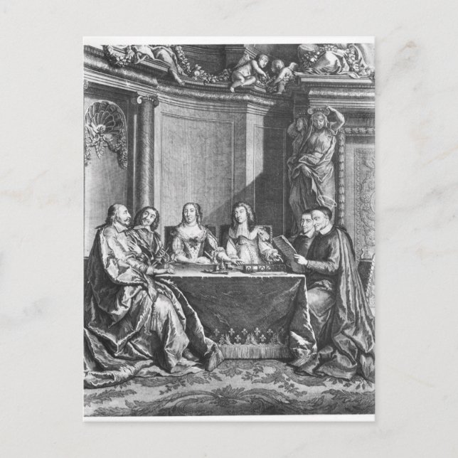 Saint Vincent de Paul och kardinal Jules Mazarin Vykort (Framsida)