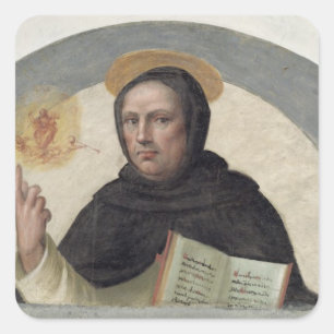 Saint Vincent Ferrer (fresco) Fyrkantigt Klistermärke