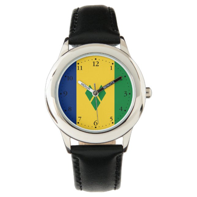 Saint Vincent-flagga Armbandsur (Framsida)