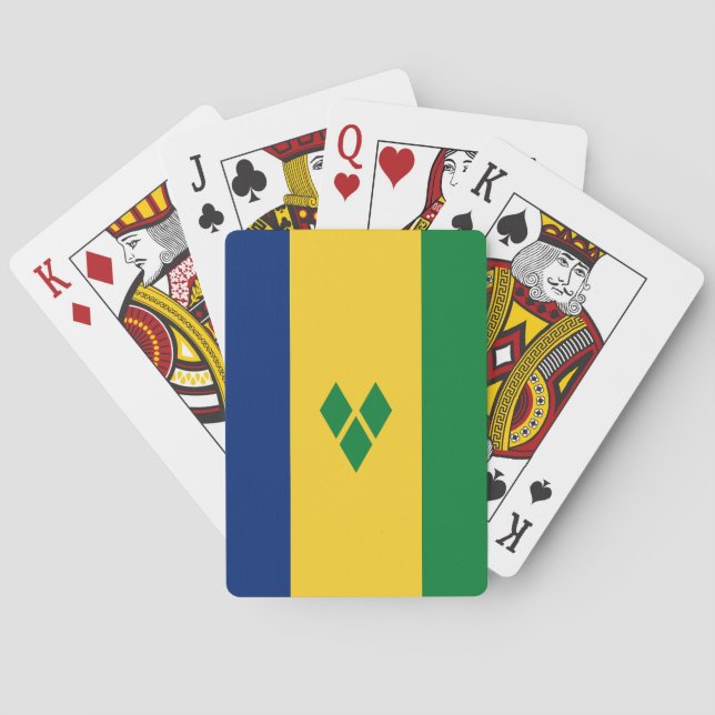 Saint Vincent-flagga Casinokort (Baksidan)